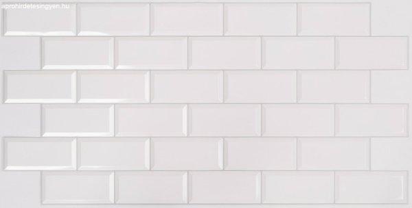 Falburkolat - FLEXWALL Grey Seam Fehér csempe, szürke fuga PVC falpanel 96x48
cm