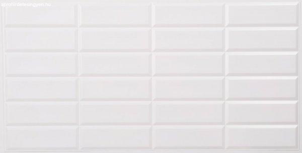 Falburkolat - FLEXWALL White Seam fehér csempe, fehér fuga PVC falpanel 96x48
cm, konyha, fürdőszobai