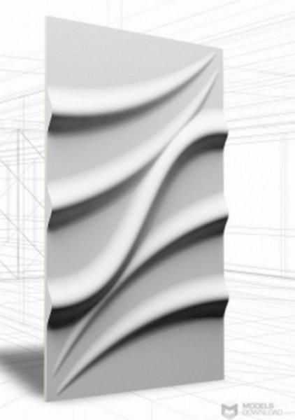 Gipsz falburkolat - Loft-3D Dekor-25 beltéri festhető gipsz 3d dekor falpanel
fehér hullám vonal