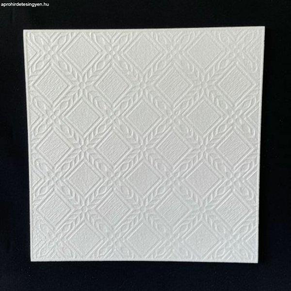 Álmennyezet - Babér mintás beltéri fehér festhető hungarocell polisztirol
álmennyezet lap (50x50cm)