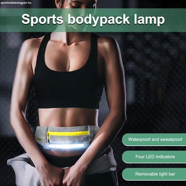 Deréköv táska LED COB lámpával könnyű, futáshoz kerékpározáshoz
edzéshez Vízálló