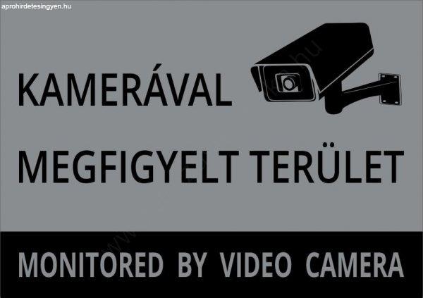 Kamerával megfigyelt terület - A4 MATRICA (UV álló) - EZÜST