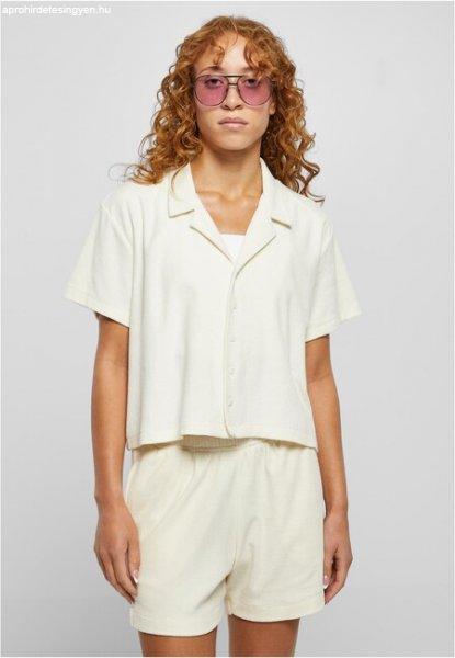 Urban Classics Ladies Towel Resort Shirt palewhite