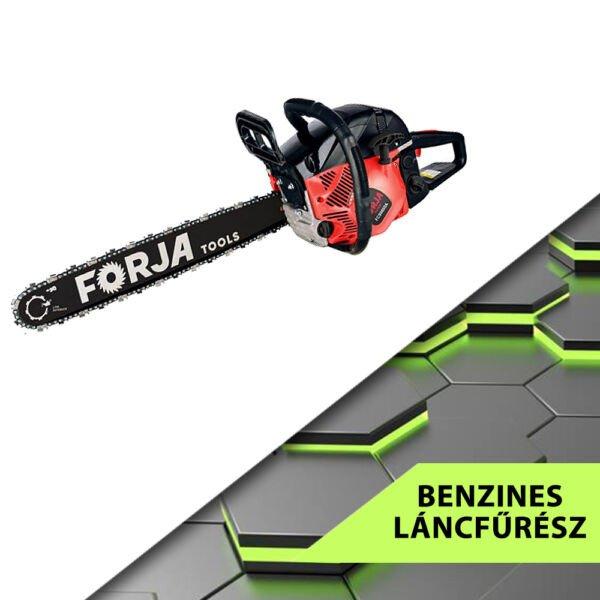 Forja benzines láncfűrész, 58cc 5,5 lóerő 2x18