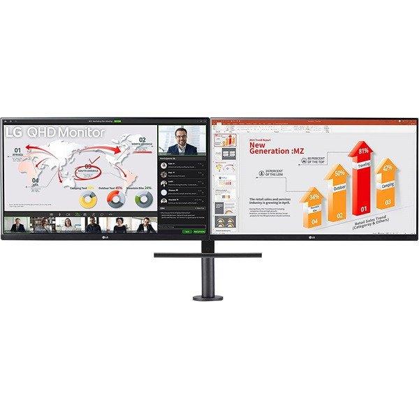 LG Monitor 27" Ergonomic - 27QP88DP-BS Dual (IPS; 16:9; 2560x1440; 5ms;
350cd; HDMIx2; DP; USB-C, sRGB99%; HDR10)