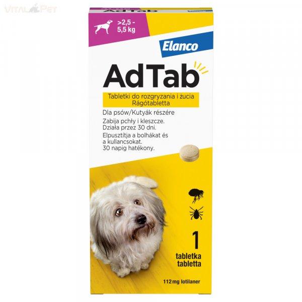AdTab™ rágótabletta kutyák részére 112 mg (2,5-5,5 kg testsúly) 1db