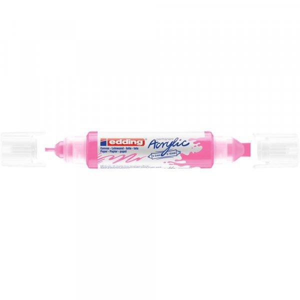 Akril marker 2-3mm, és 5-10mm, 3D kétvégű Edding 5400 neon rózsaszín