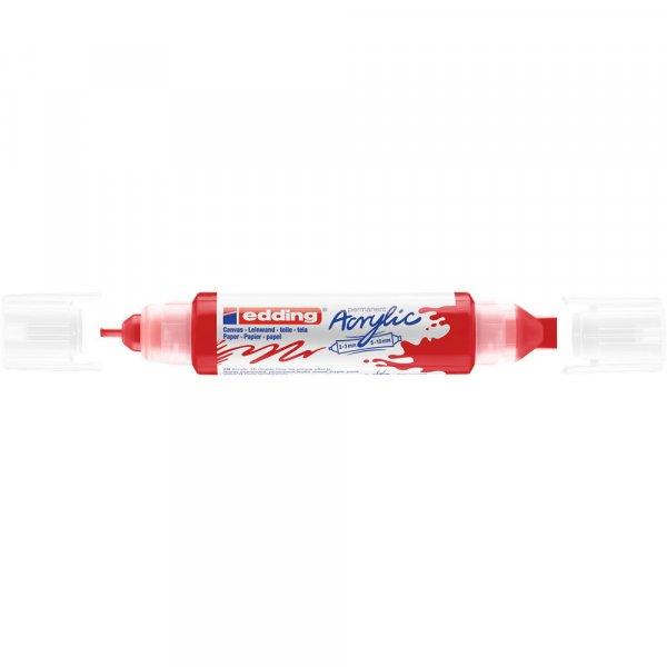 Akril marker 2-3mm, és 5-10mm, 3D kétvégű Edding 5400 piros