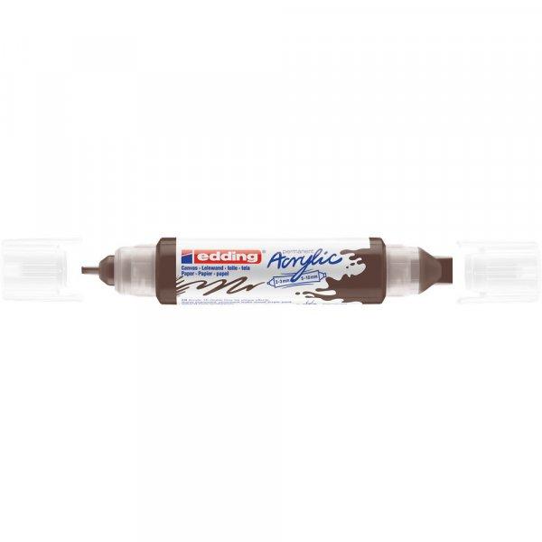 Akril marker 2-3mm, és 5-10mm, 3D kétvégű Edding 5400 barna