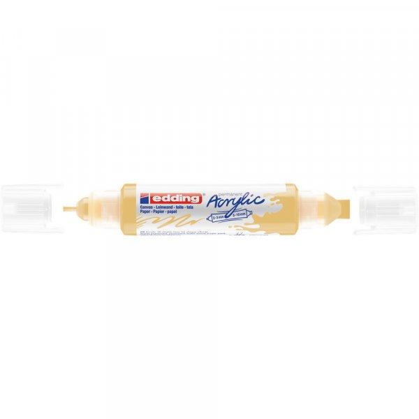 Akril marker 2-3mm, és 5-10mm, 3D kétvégű Edding 5400 pasztell citromsárga