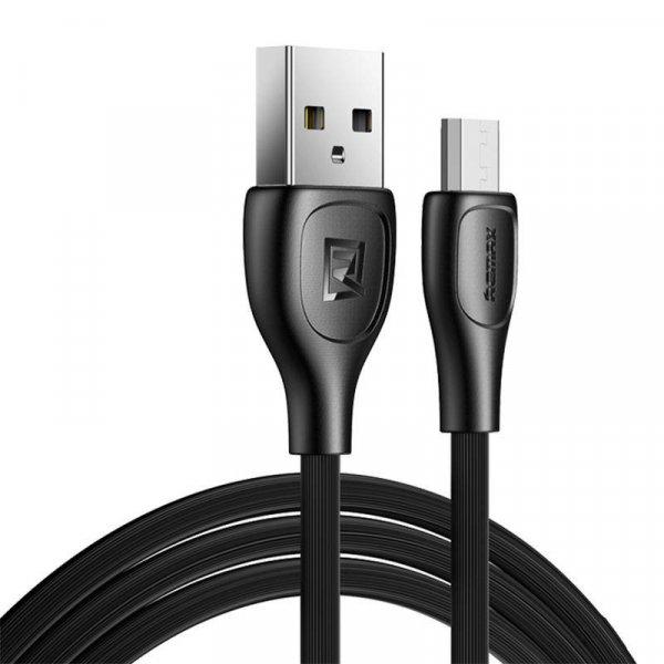 USB Micro Remax Lesu Pro kábel, 1 m, 2,1 A (fekete)