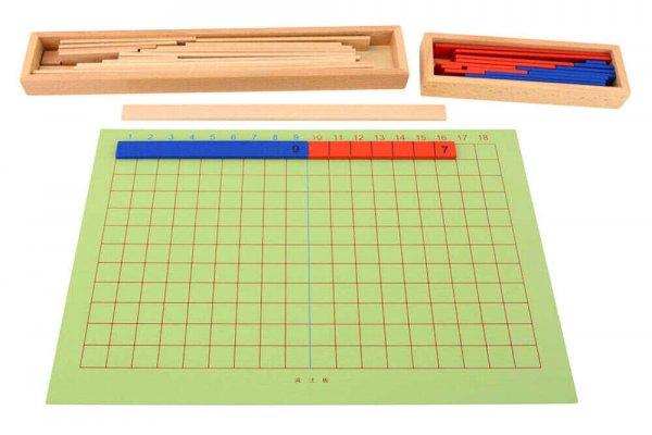 Montessori összeadás és kivonás - oktatási tábla