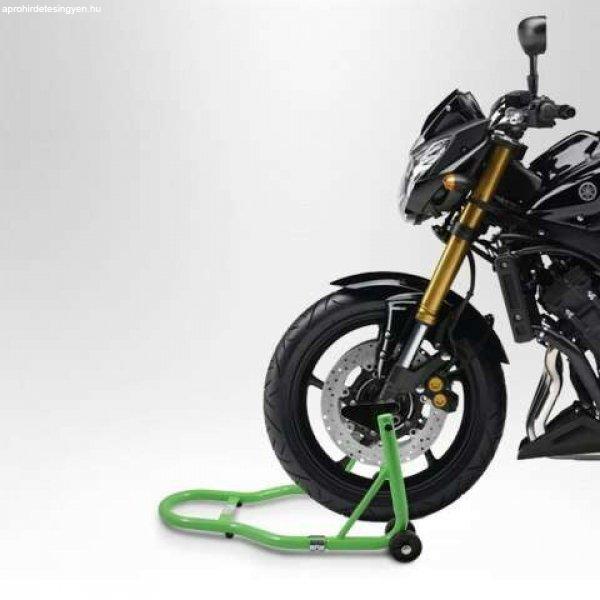 Hordozható motorkerékpár emelő, motorkerékpár tartó, motorkerékpár
állvány, 250 kg teherbírás, acél, zöld