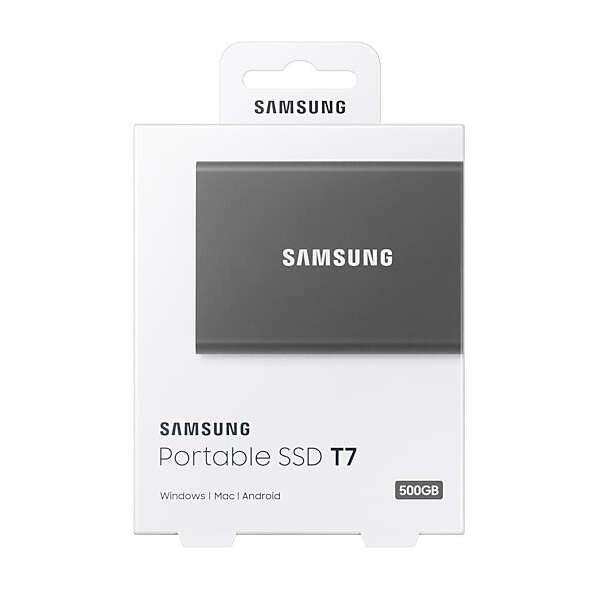 500GB Samsung T7 külső SSD meghajtó szürke (MU-PC500T)