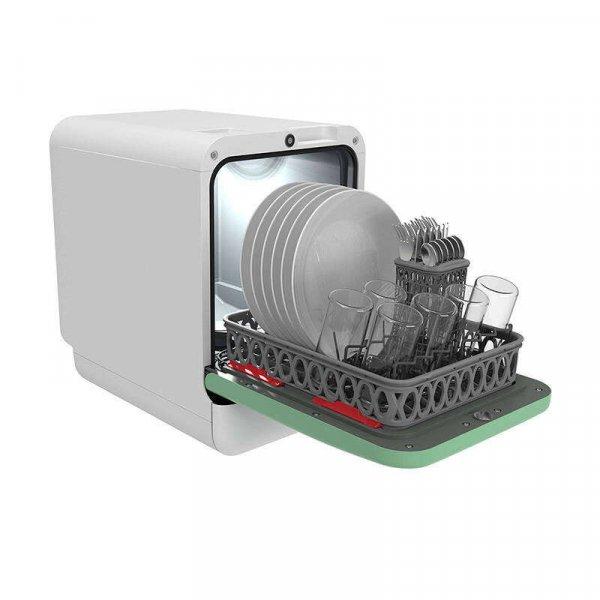 Bob Daan Tech kompakt mini asztali mosogatógép (fehér-zöld)