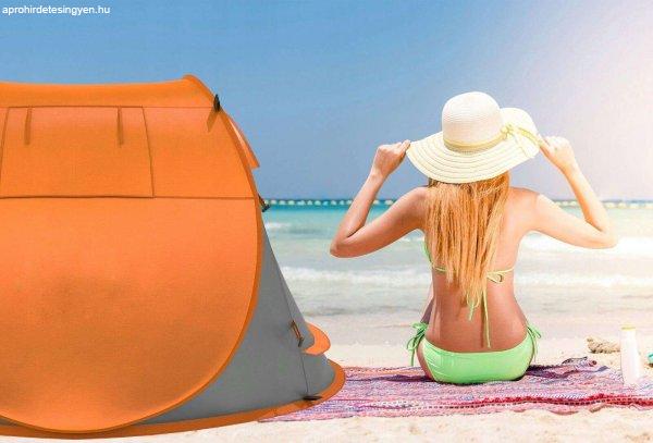 Sersimo strand és piknik sátor, UV védelem, 210x130x90 cm, szürke narancs