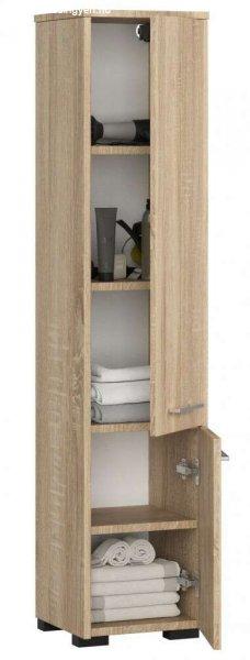 Fürdőszobai álló szekrény 140 cm - Akord Furniture FIN2D - sonoma tölgy