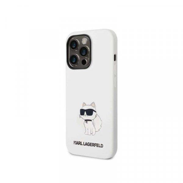 IPhone 14 Pro Karl Lagerfeld Hardcase Silicone Chupette (KLHCP14LSNCHBCH) Fehér