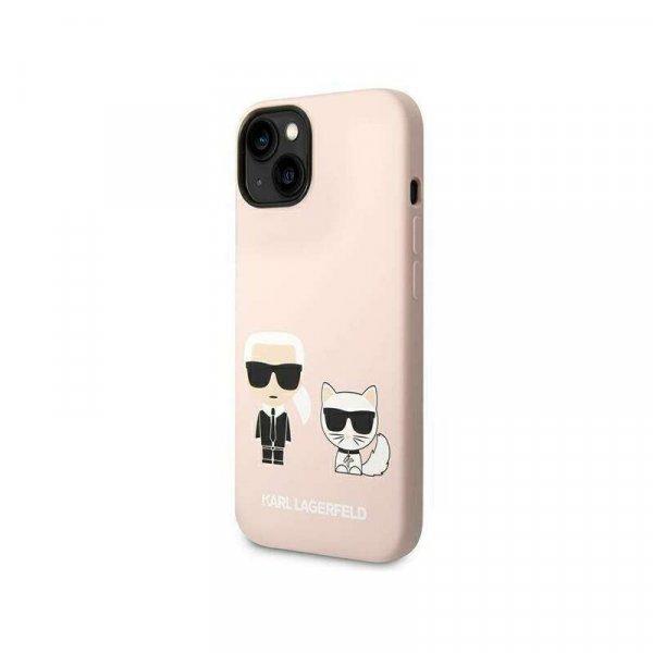Eredeti eset iPhone 14 Karl Lagerfeld Hardcase Silicone Karl & Chupette Magsafe
(KLHMP14SSSKCI) Rózowe