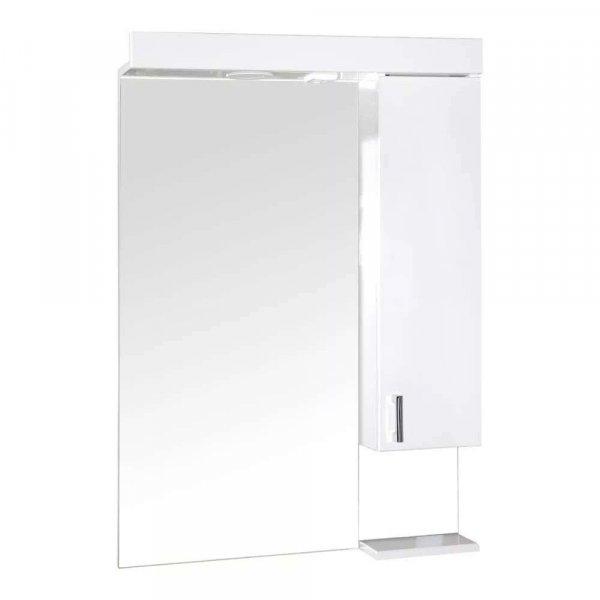 KARINA 55/65/75 cm széles fali fürdőszobai tükrös szekrény integrált LED
világítással, MDF polcokkal