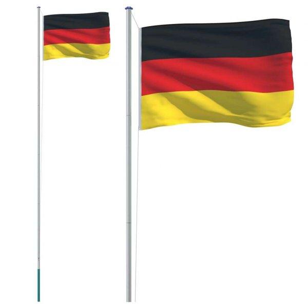 Alumínium német zászló és rúd 6,23 m