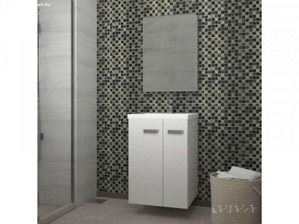 PIRAMIDA EURIDIKA 50L fali / álló fürdőszobabútor öntött műmárvány
mosdókagylóval 50 X 38 cm