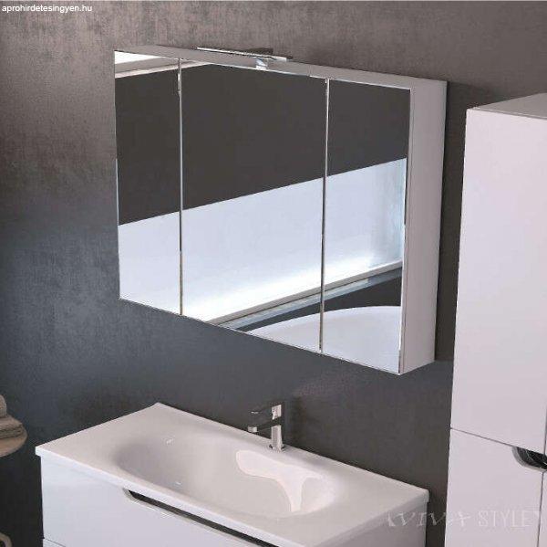 PIRAMIDA AKVA Tükrös fürdőszobai szekrény LED világítással - 75 cm