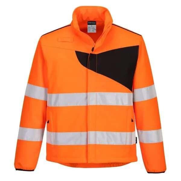 PW275 Portwest Jólláthatósági Hi-Vis Softshell Munkavédelmi kabát
Narancs/Fekete M