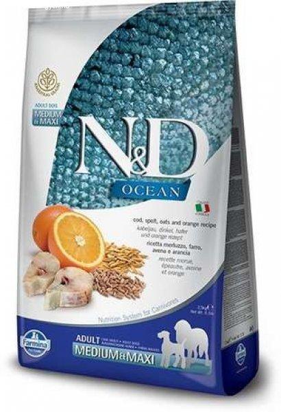 N&D Dog Ocean Adult Medium & Maxi Codfish & Orange 12 kg