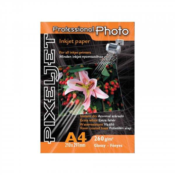 Pixeljet A4 Professional fényes inkjet fotópapír 260gr. 200 ív