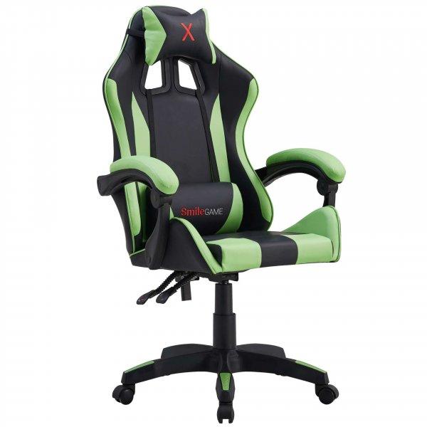SmileGAME Xtreme Gamer szék nyak- és deréktámasszal #fekete-zöld