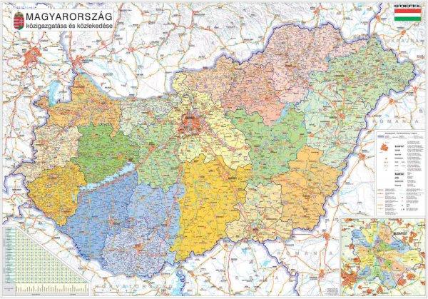 Magyarország közigazgatása fémléces térkép