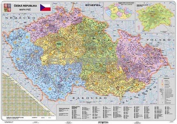 Csehország irányítószámos térképe