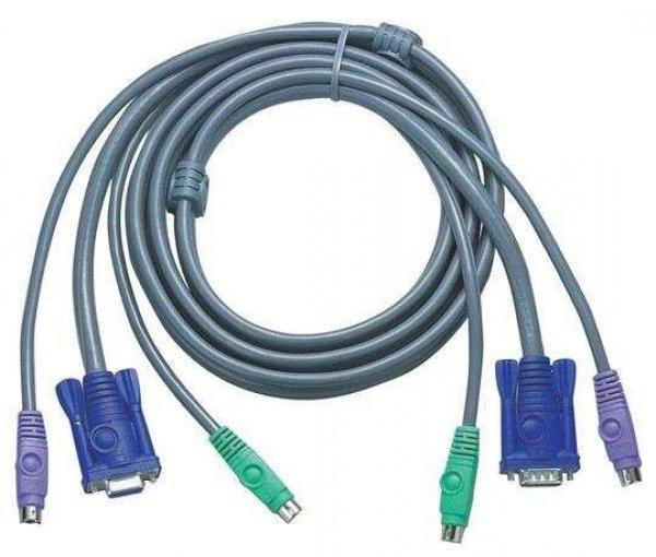 ATEN PS/2 KVM Cable, 5m KVM kábel Szürke