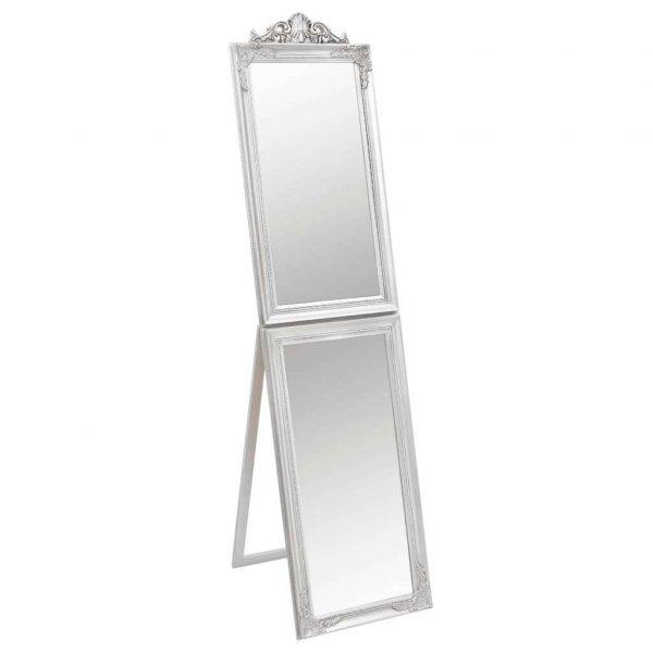 Ezüstszínű szabadon álló tükör 50x200 cm
