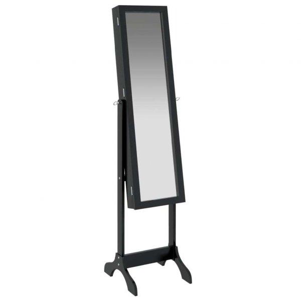 Fekete szabadon álló tükör 34 x 37 x 146 cm