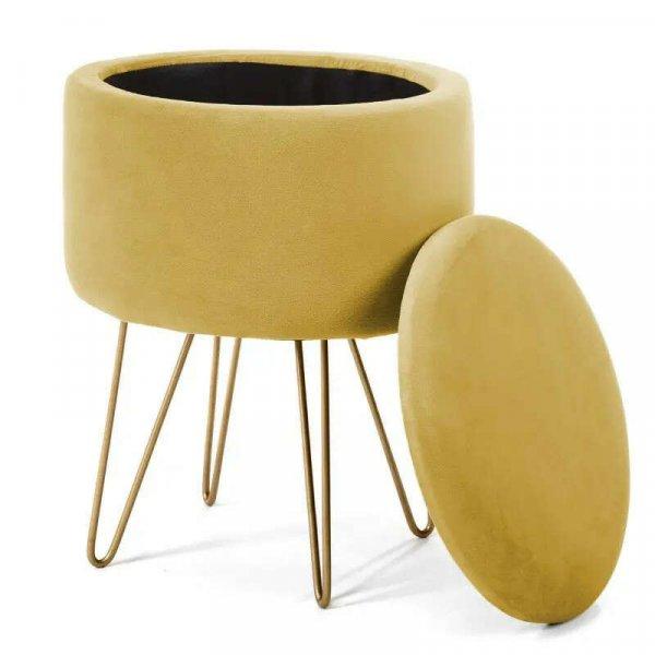 Design puff tárolóval - Akord Furniture - sárga