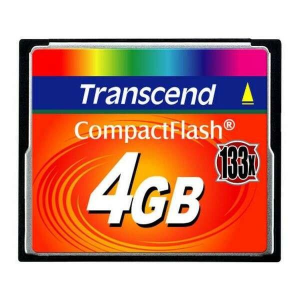 Transcend Compact Flash 4GB High Speed 133x memóriakártya