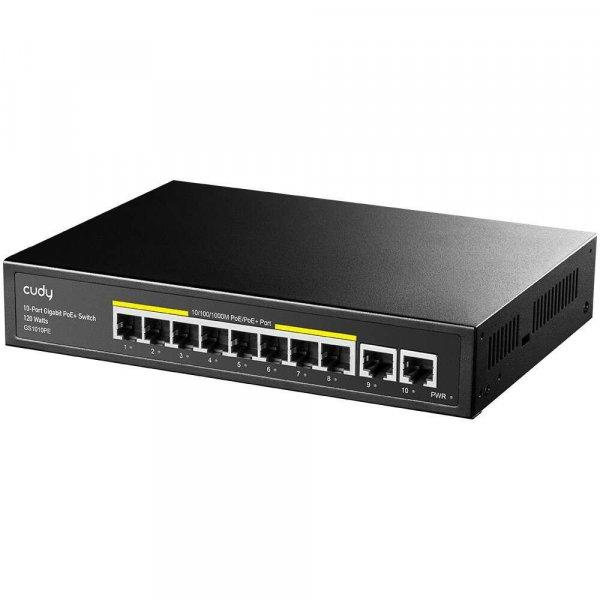 Cudy GS1010PE hálózati kapcsoló Gigabit Ethernet (10/100/1000)
Ethernet-áramellátás (PoE) Fekete