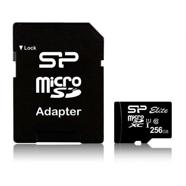 256GB microSDXC Memóriakártya Silicon Power Elite UHS-1 + adapter
(SP256GBSTXBU1V10SP)
