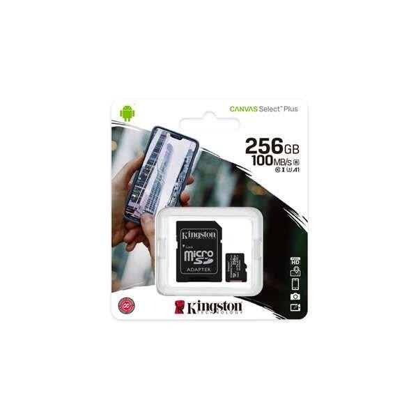 256GB microSDXC Kingston Canvas Select Plus CL10 memóriakártya + adapter
(SDCS2/256GB)