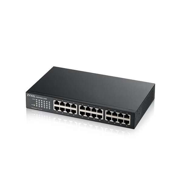 Zyxel GS1100-24E hálózati kapcsoló Beállítást nem igénylő (unmanaged)
Gigabit Ethernet (10/100/1000) Fekete