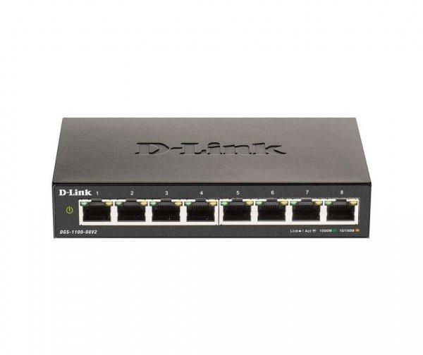 D-Link DGS-1100-08V2/E 10/100/1000Mbps 8 portos switch