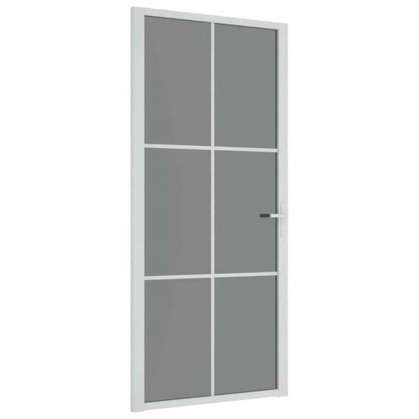 Fehér esg üveg és alumínium beltéri ajtó 93 x 201,5 cm
