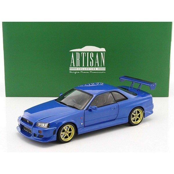 Nissan Skyline GT-R34 Artisan Collection kék modell autó 1:18