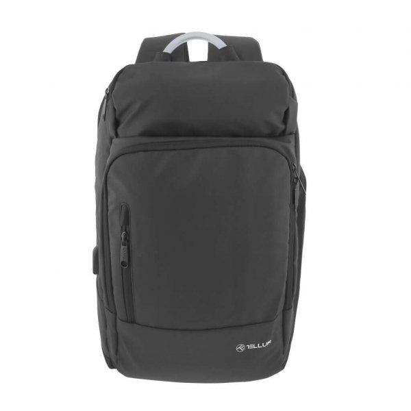 Laptop hátizsák Tellur Business L, USB port, 17,3 hüvelykes, Cipzár, Fekete