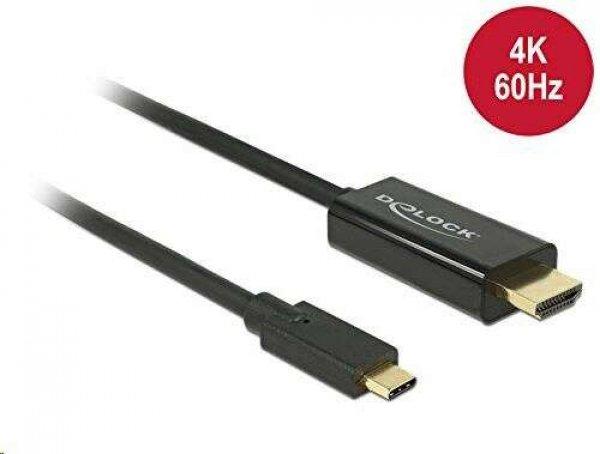 Delock 85290 USB Type-C > HDMI (60 Hz) kábel 1 m, fekete