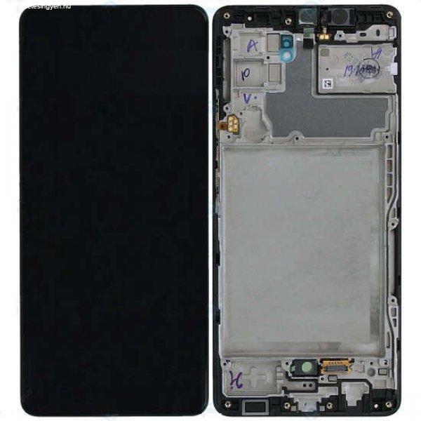 Samsung A426 /M426 Galaxy A42 / M42 5G fekete gyári LCD+érintőpanel kerettel