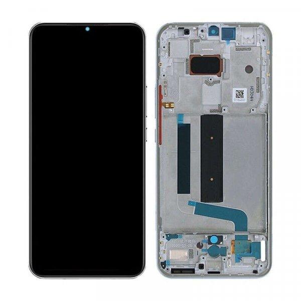 Xiaomi Mi 10 Lite 5G LCD + érintőpanel kerettel, gyári, ezüst