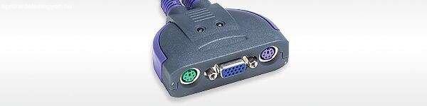 ATEN KVM Switch 2 PC  PS/2+kábel  (CS62S)